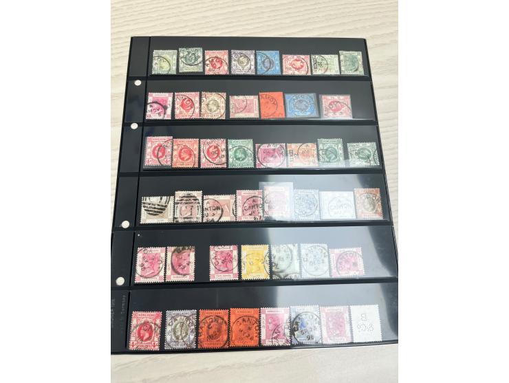 including treaty port's marking Amoy, Canton, B62 obliterators, Sunburst (Shanghai) cancel, Perfins, Company chops, Jubilee I